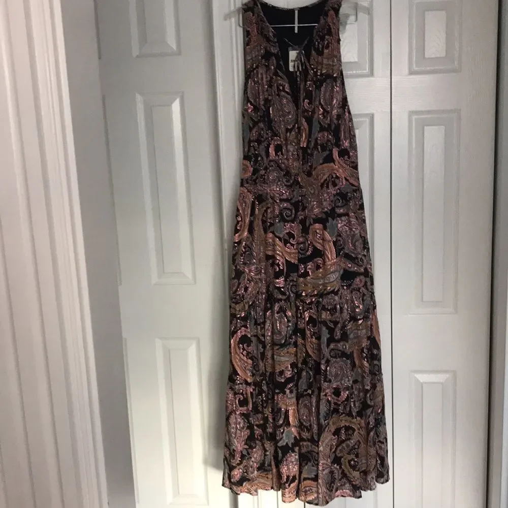 Free People Gold Dust Jumpsuit size M